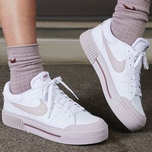 Nike Court Legacy Lift White Platinum Violet shoes women’s size 10.5